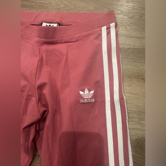 Adidas Originals Three Stripes Leggings Pink XS - Picture 5 of 7
